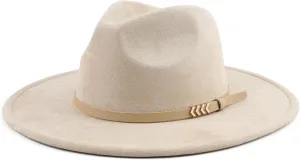 Wide Brim Fedora Hat for Men Women Big Rancher Felt Hat