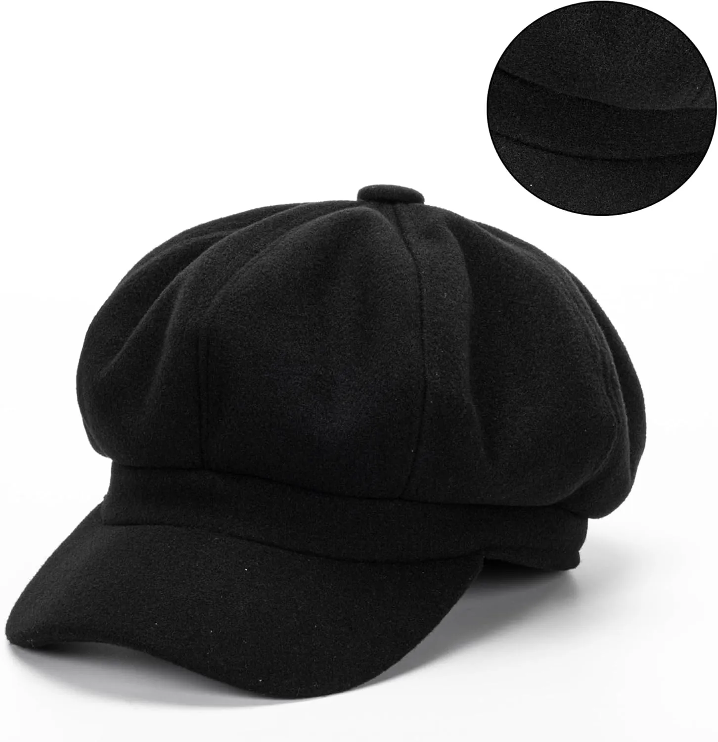 Womens 8 Panel Wool-Blend Newsboy-Cap Winter Cabbie Beret Cap Gatsby Ivy Painter Hat Pageboy Caps
